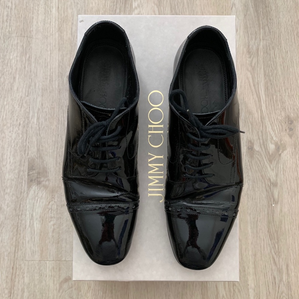 Jimmy Choo Pen Patent Black loafers in size 41.
